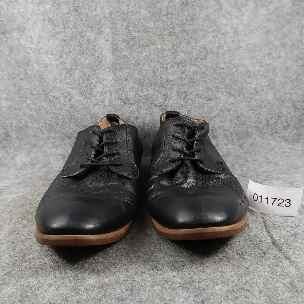 Aldo Shoes Mens 10.5 Oxford Derby Dress Black Leather Formal Classic Lace Up